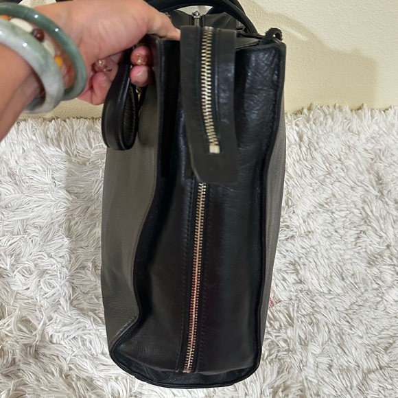 Rebecca Minkoff Always On Side Zip Regan black leather tote bag - Picture 4 of 12
